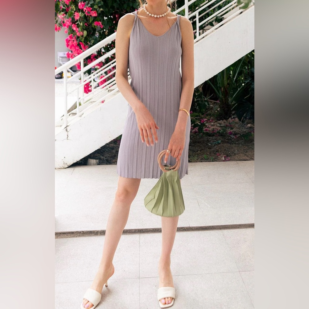 Berlook Twist Split Knit Mini Dress